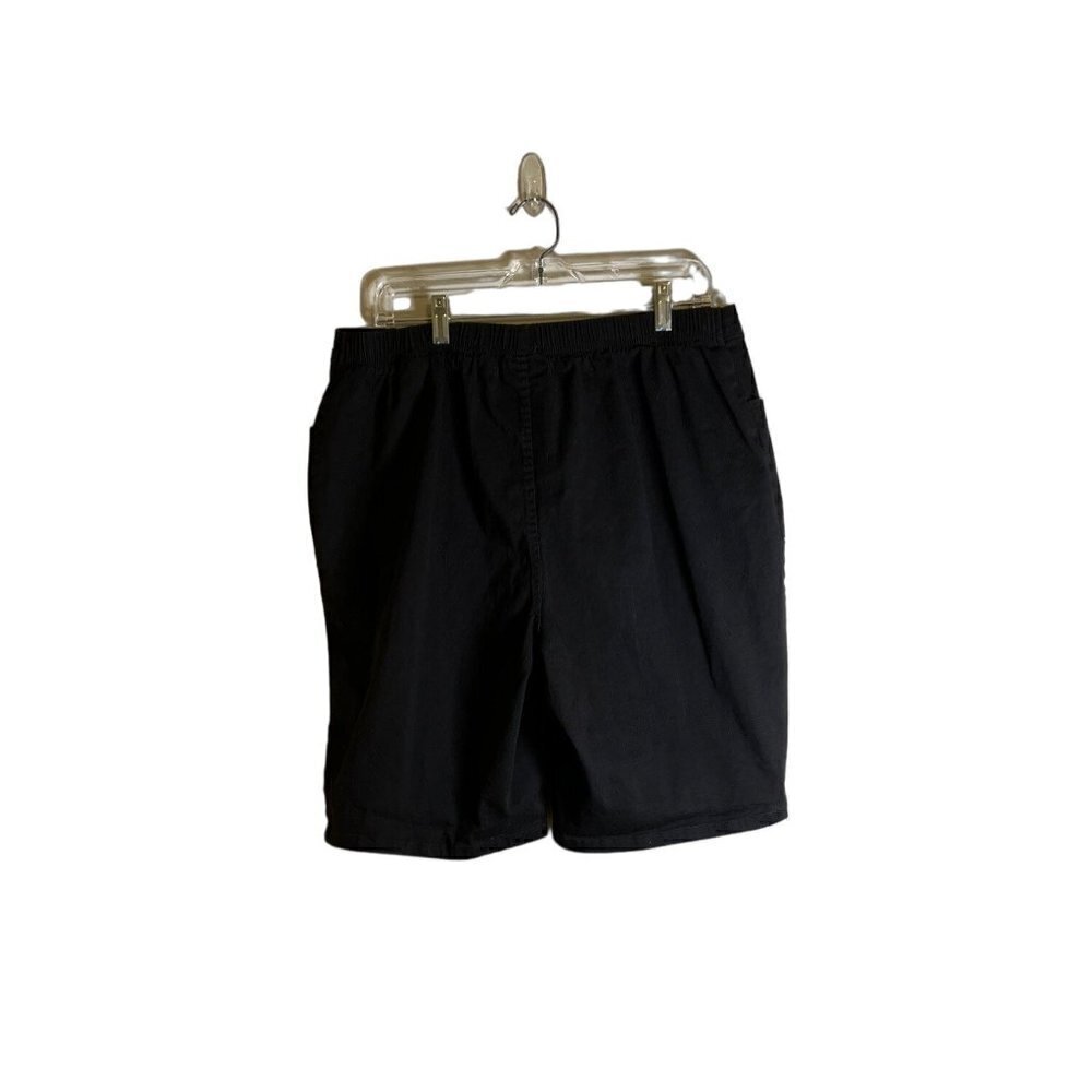 Denim & Co. "How Timeless" Bermuda Shorts & Pockets Black Women's Size 20W